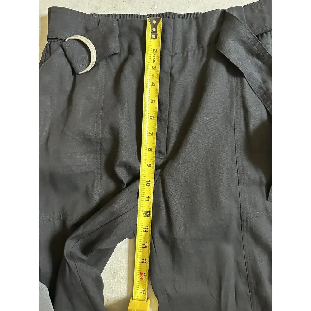 Zara Black Belted Trouser Pant size Medium - NWT